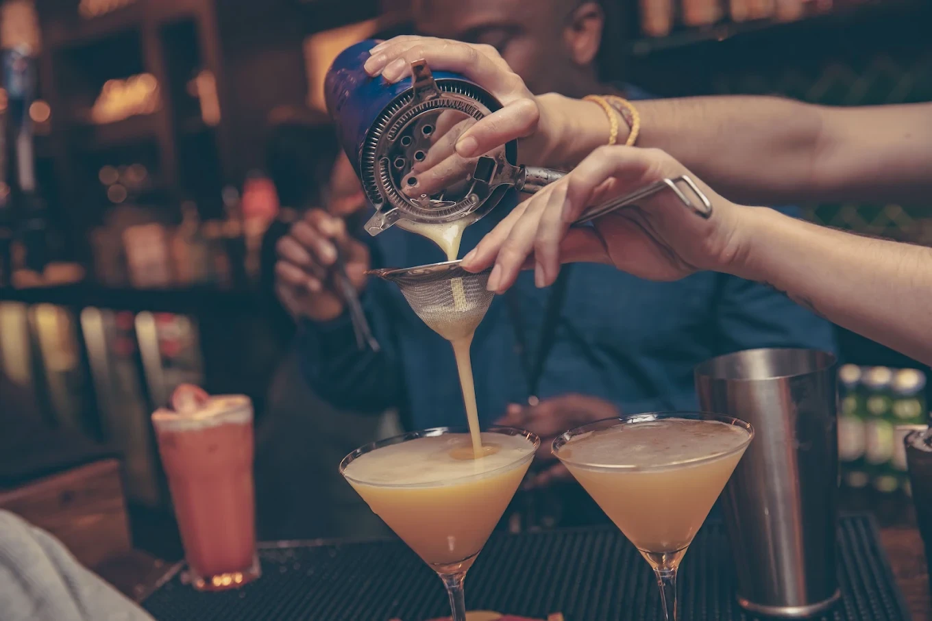 Colourful cocktails at WAX Bar